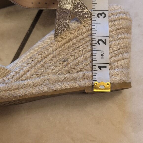NEW Cole Haan Cloudfeel Espadrille II Wedge Sandals Cream White Size 8.5 - Picture 5 of 13